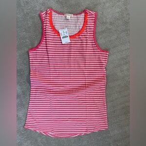 Crewcuts Pink and White Striped Tank Top